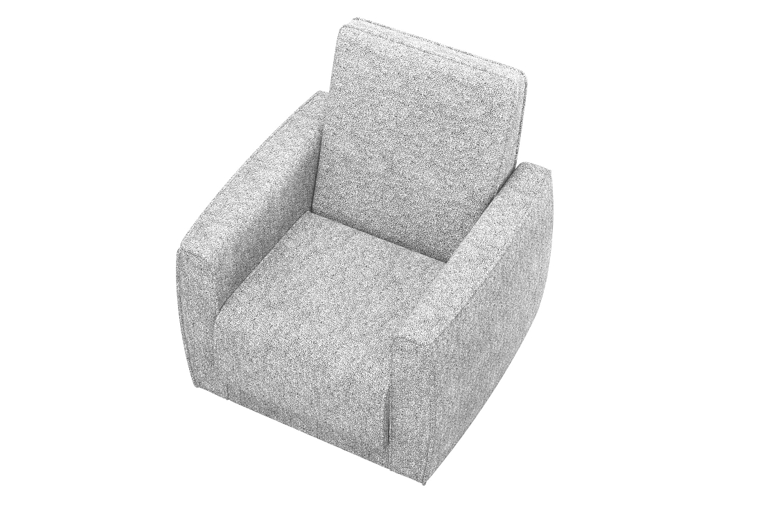 Женева / кресло для отдыха велюр bubble 4 серый